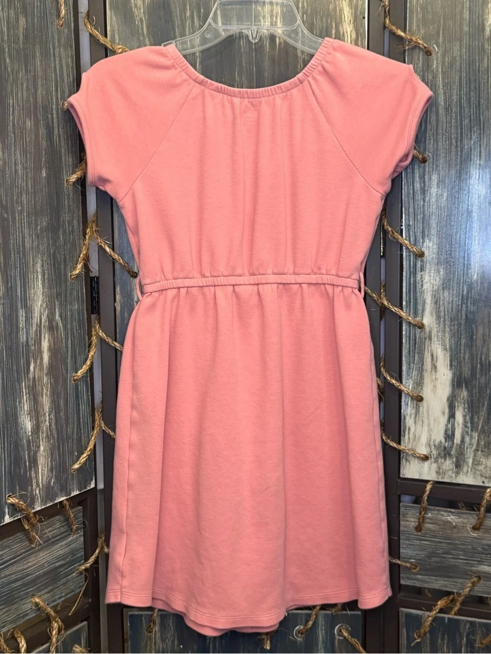 Old Navy Coral Pink Button-Front look Cotton Dress
